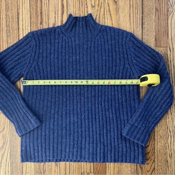 Ralph Lauren Deep Blue Ribbed Turtleneck Sweater L - Picture 5 of 6